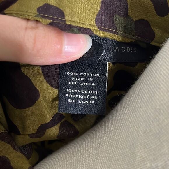 Marc by Marc Jacobs Mens Casual Button Down Shirt Pantherl Print Green Small - Picture 10 of 11